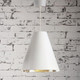 Pendant Light In White and Silver CNR Pendant Light In White and Silver CNR